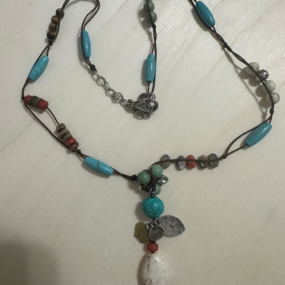 Silpada  sterling silver 925 Multi-Bead Pendant Necklace 20”